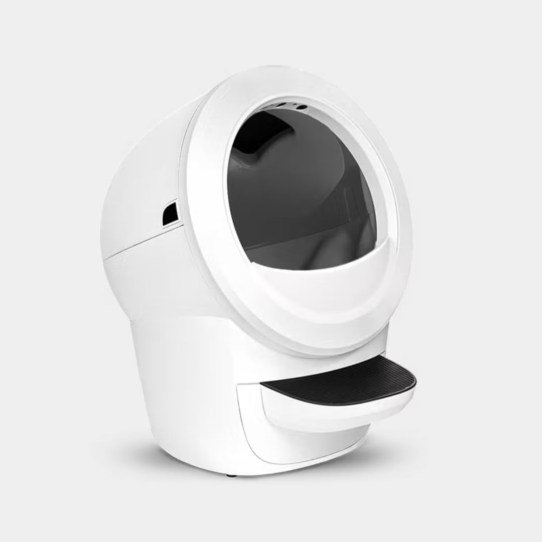 Litter-Robot 4 with Step & Fence (White) - Automatic, Self-Cleaning Cat Litter Box, WiFi Enabled, Works with Any Clumping Litter, Complimentary 2-Year WhiskerCare Warranty