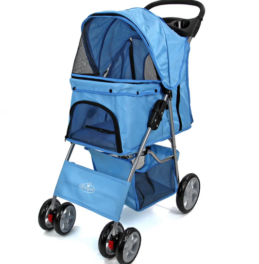 Blue Pet Stroller – Comfort and Style for Your Pet on the Go