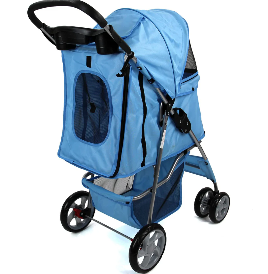 Blue Pet Stroller – Comfort and Style for Your Pet on the Go