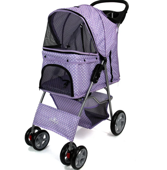 Pet Travel Dog Stroller Pushchair – Available in 7 Vibrant Colors (Purple)